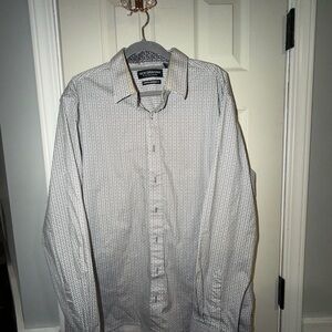 Nick Graham Men's Silver Micro-Pattern Dress Shirt